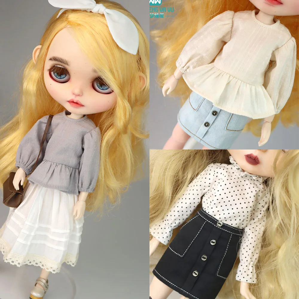 1PCS Blyth Doll Clothes Fashion shirts, long skirts for 28-30cm Blyth Azone OB22 OB24 Doll acessories