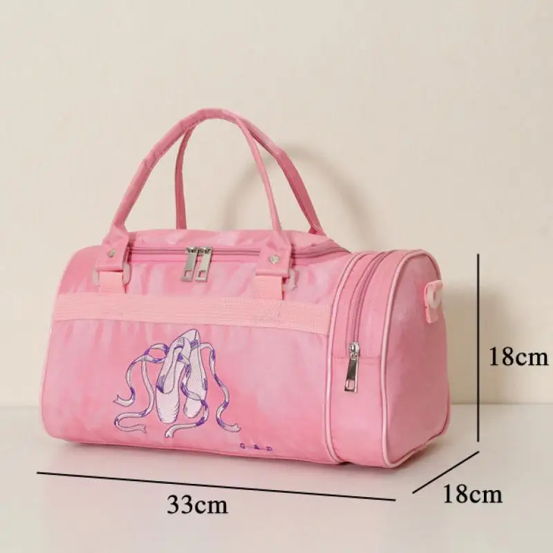 2024 Ballet Dance Bags for Girls Sports Clothes Shoes Dress Kids Handbag Pink Baby Barrels Package Bag Cross-Body Storage Bags