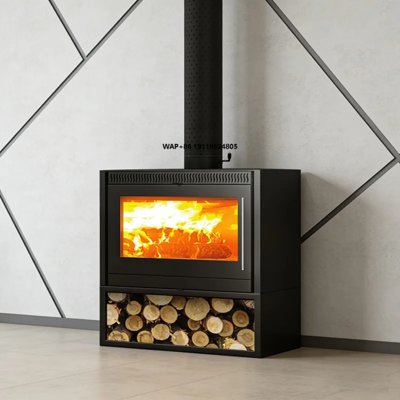 23kW Tertiary Air Distribution Wood-burning Fireplace Steel Construction Modern Design Indoor Use 3-Year Warranty Environmental