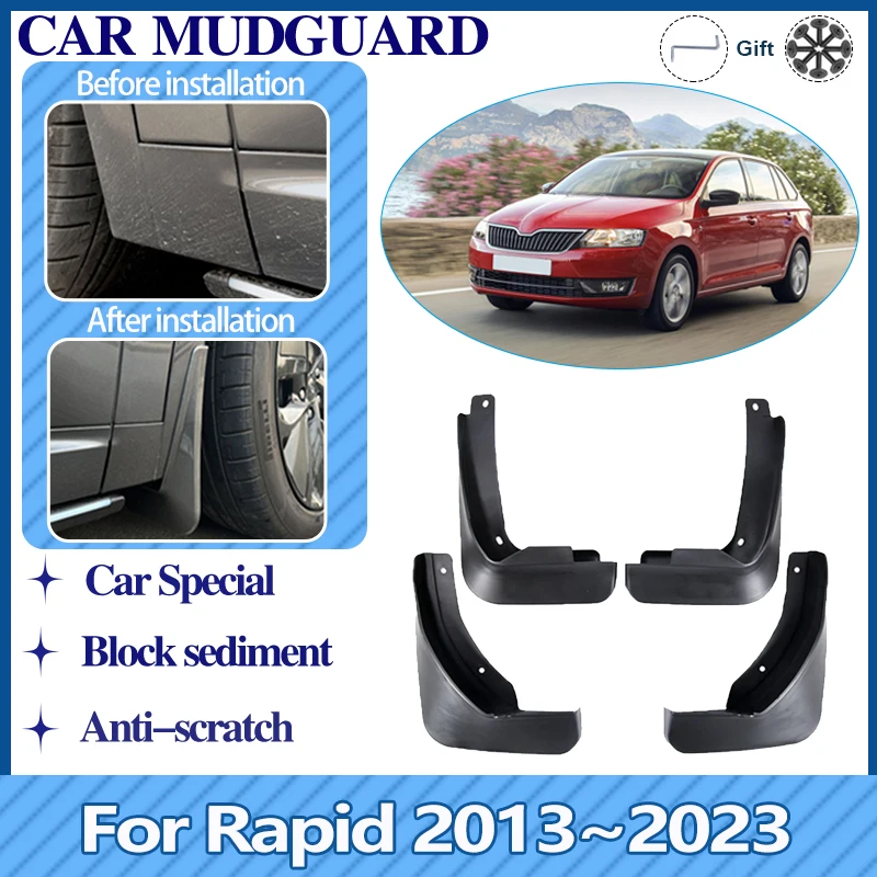 

Car Mudguards For Skoda Rapid Spaceback Hatchback 2013~2023 Flaps Anti-stain Splash Mudflaps Front Rear Fender Auto Accessories