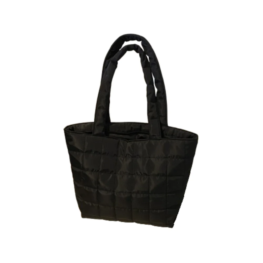 

Trendy Lattice Pattern Women's Shoulder Bag Solid Color Puffy Casual Tote Bags Large Capacity Soft Quilted Shopper Bag Girls