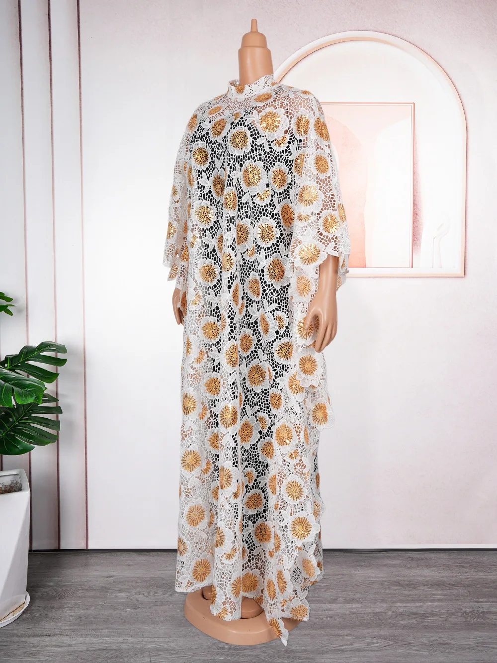 White African Dresses for Women Hollow Out Elegant New Muslim Fashion Abayas Ankara Dashiki Robe Kaftan Maxi Dress Djellaba Gown