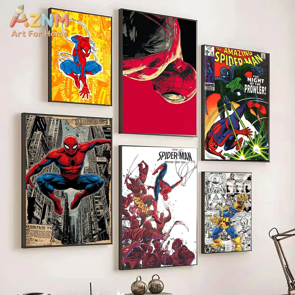 AZNM Spiderman Crouch Web-Shoo – Watercolor Poster Print Bewertung und Preis