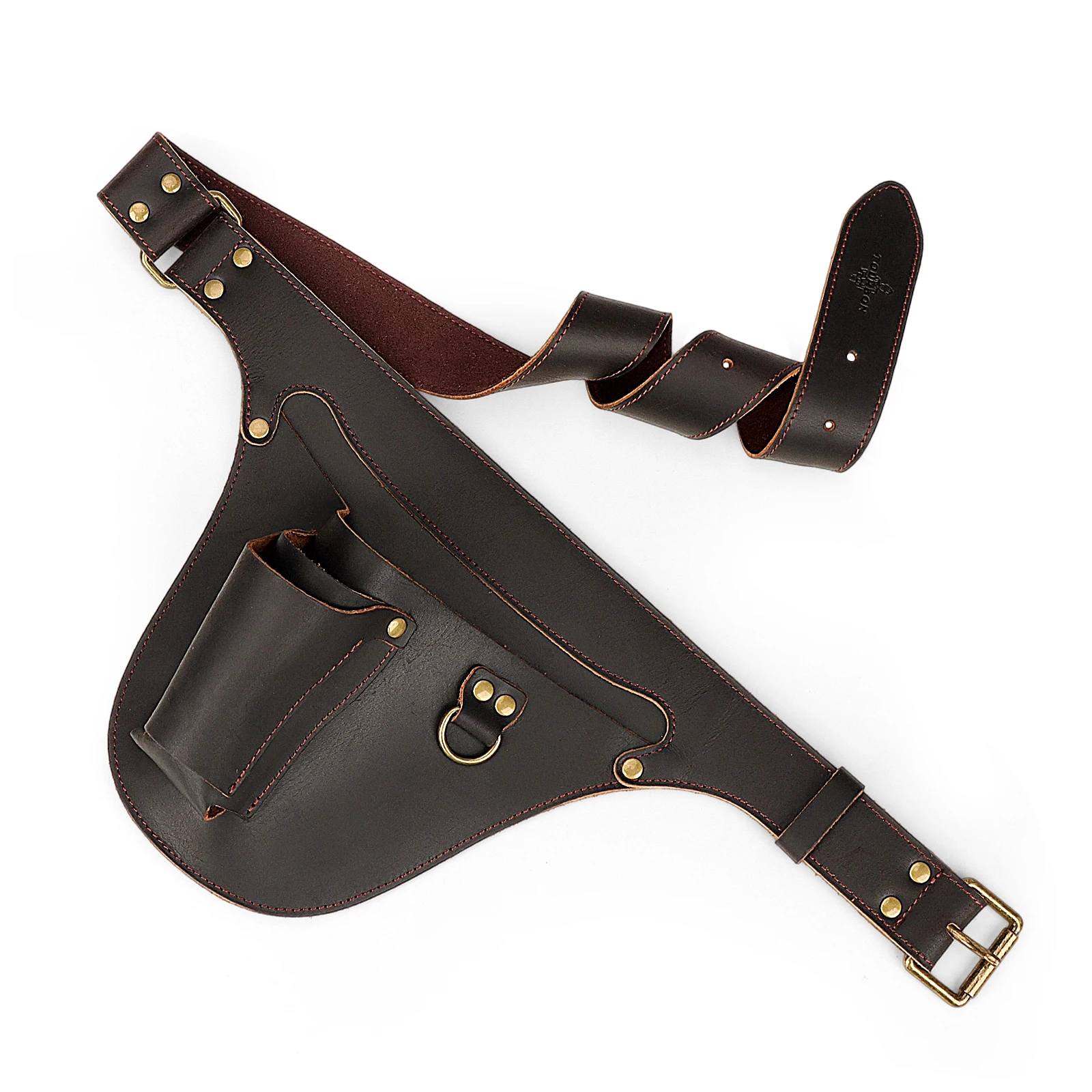 Tourbon Leather Florists Tool Belt Bag Gardener Carry Pouch Gardener Holster Electrician Carpenter Holster 3 Pockets