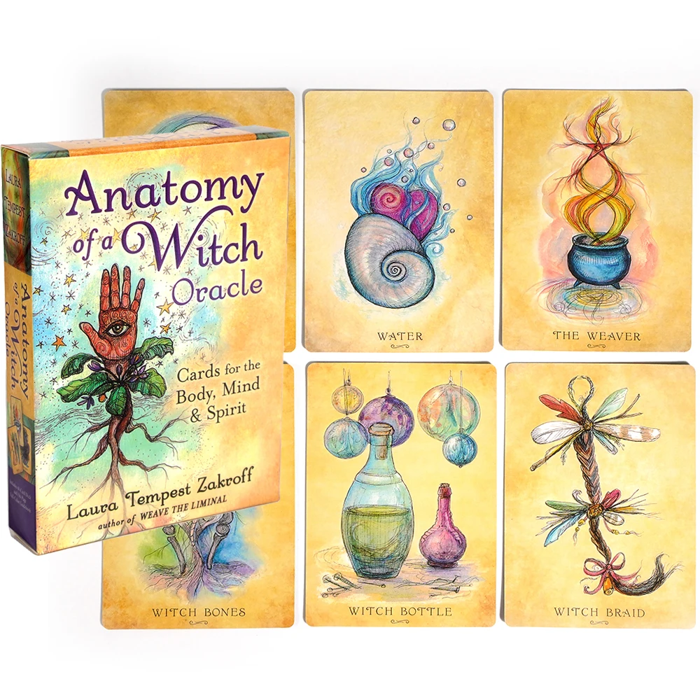 Newest 48 Cards Anatomy of a Witch Oracle Cards for the Body Mind Spirit celebrates the Witch’s body unites the material an