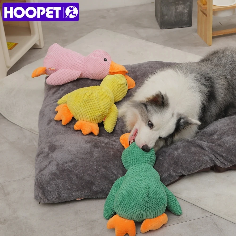 HOOPET VIP Dog Sleeping Toy Duck Chew Sounding Toy for Medium Large Dogs Outdoor Interactive Pet Training Toy Dog Accessories