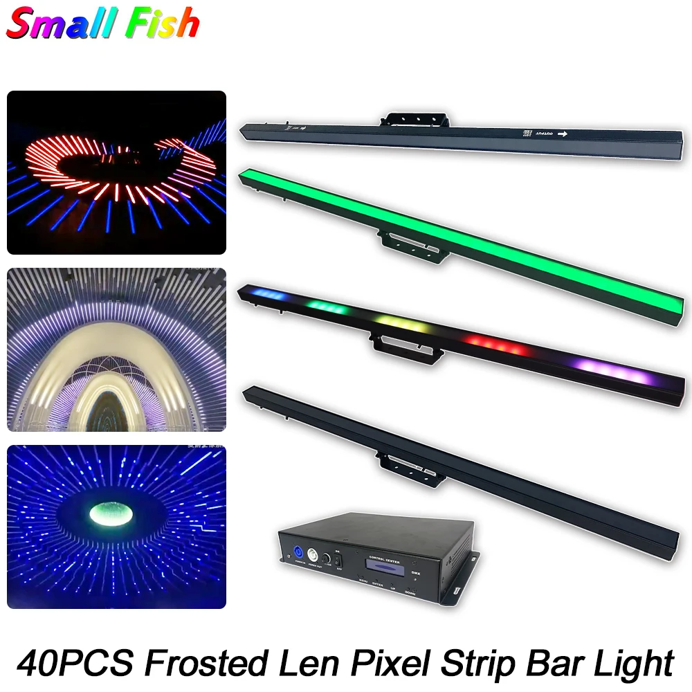 LED 40x0.5w SMD RGB Frosted Lens Pixel Strip Stage Lighting Bar DMX Controller Club Device Concert Live Show Bar Decoration Lamp