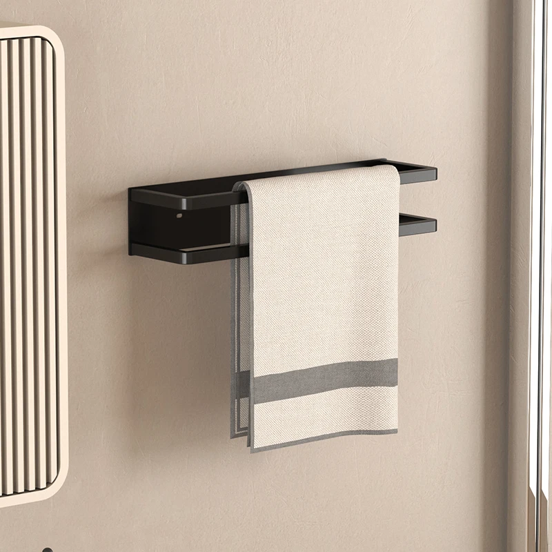 Towel Rack, Non Perforated Bathroom Wall Mounted Towel Rack, Towel Rack Hanging Rod, Bathroom Towel Rack Storage Rack