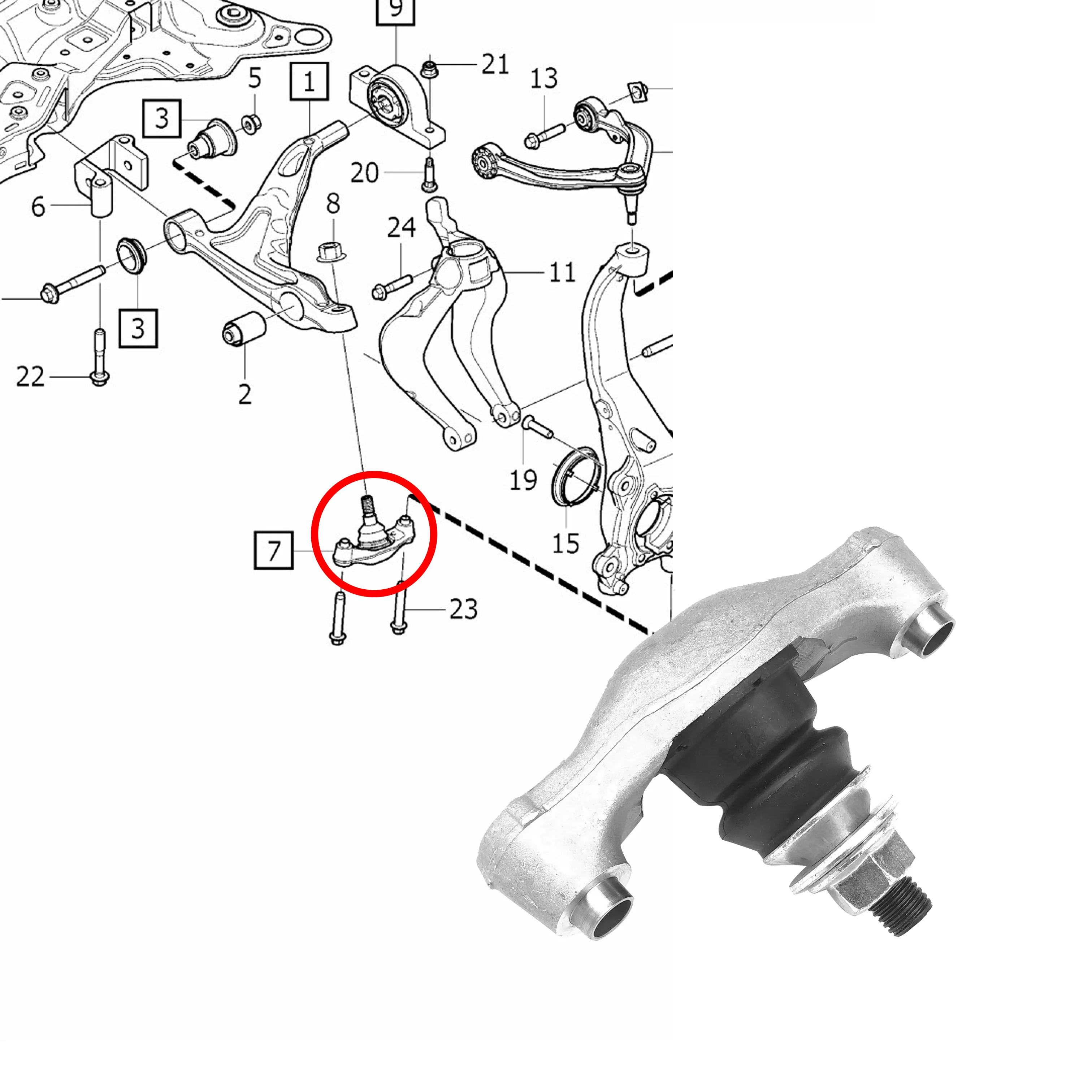 

Front Suspension Ball Joint For Volvo S90 V90 31360835