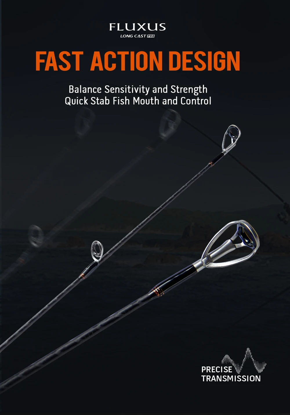 Soloking Fluxus Ultralight Long Casting Spinning Baitcasting Angelrute Fuji Guide 40T Carbon Allzweck-Bass- und Hechtangelrute – Detail 11