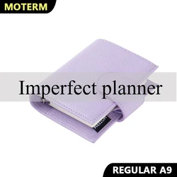 Limited Imperfec Moterm Regular A9 Size Rings Planner Pebbled Grain Cowhide 3-hole Mini Rings Notebook with 19MM Ring Organizer