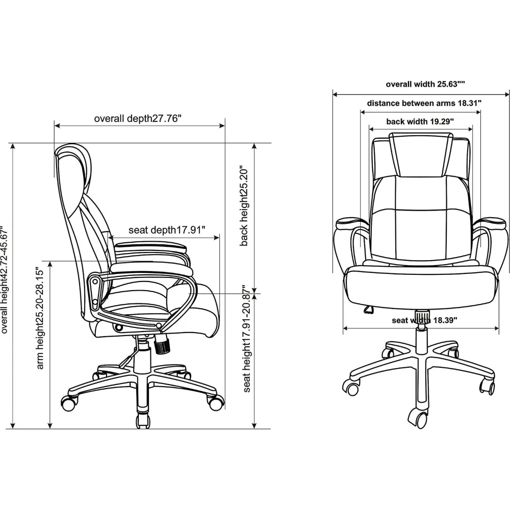 Soho Chefsessel aus schwarzem Leder mit hoher Rückenlehne