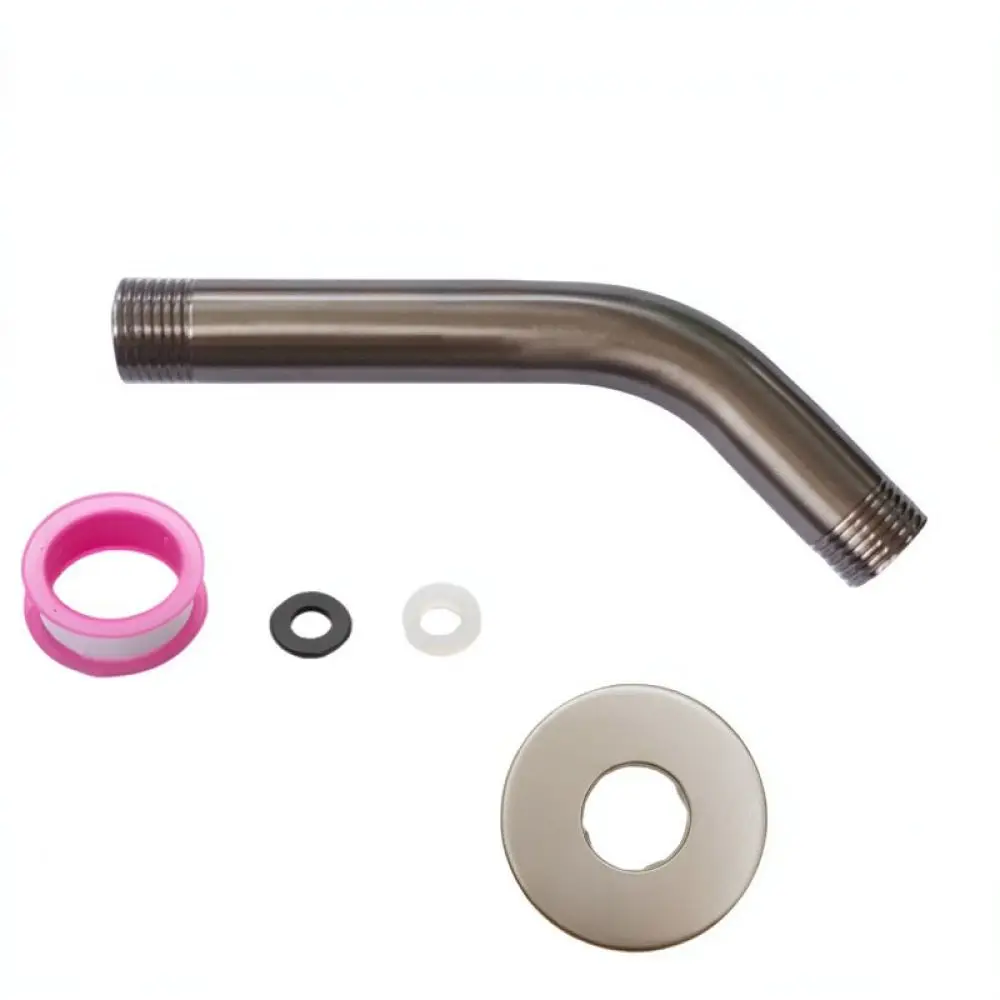 Stainless Steel 6 Inch Shower Arm Wall Mounted Concealed Pipe Extension Connector For Modern Rain Showerhead Hardware