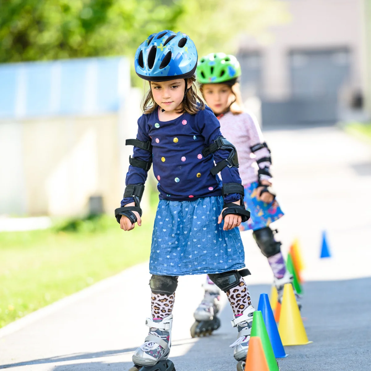 قطعة واحدة من مادة ممتازة، هدية جميلة وآمنة لعيد الميلاد وأعياد الميلاد، سكوتر التزلج على الجليد باللون الأزرق #3