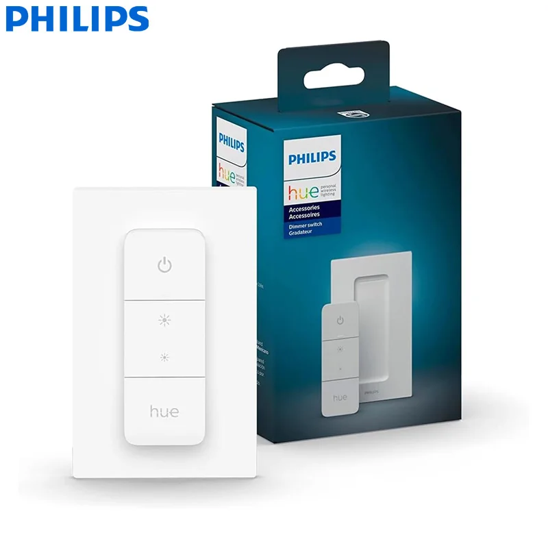 

Умный диммер Philips Hue с дистанционным поворотом, оттенком света, вкл./выкл., яркость, установка без проводов, белый цвет