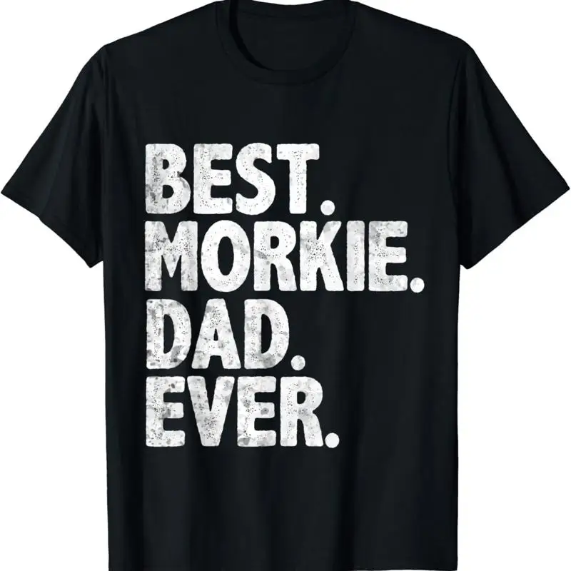 Camiseta divertida del mejor papá de Morkie, dueño de perros, para el Día del Padre