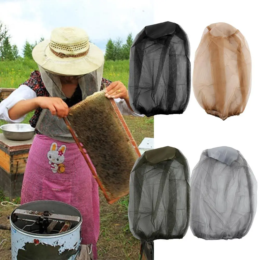 Bee Keeping Lightweight Bug Mosquito Camping Equipment Travel Face Protector Net Head Cover Mesh Hat Fishing Cap