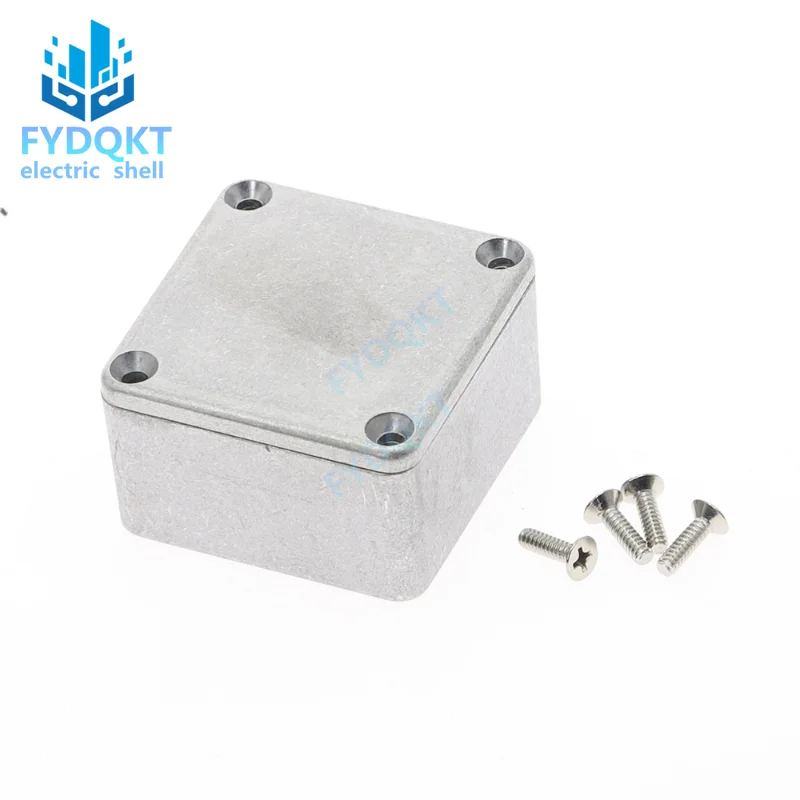 1pcs 1590LB Silver Effector Aluminium Enclosure Electronic Project Box 50.5x50.5x31mm Case Die Cast Housing