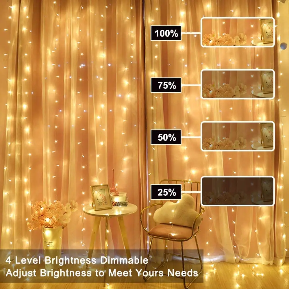 3M LED fiaba luce stringa telecomando USB colore ghirlanda tenda luce stringa natale matrimonio decorazione natalizia casa