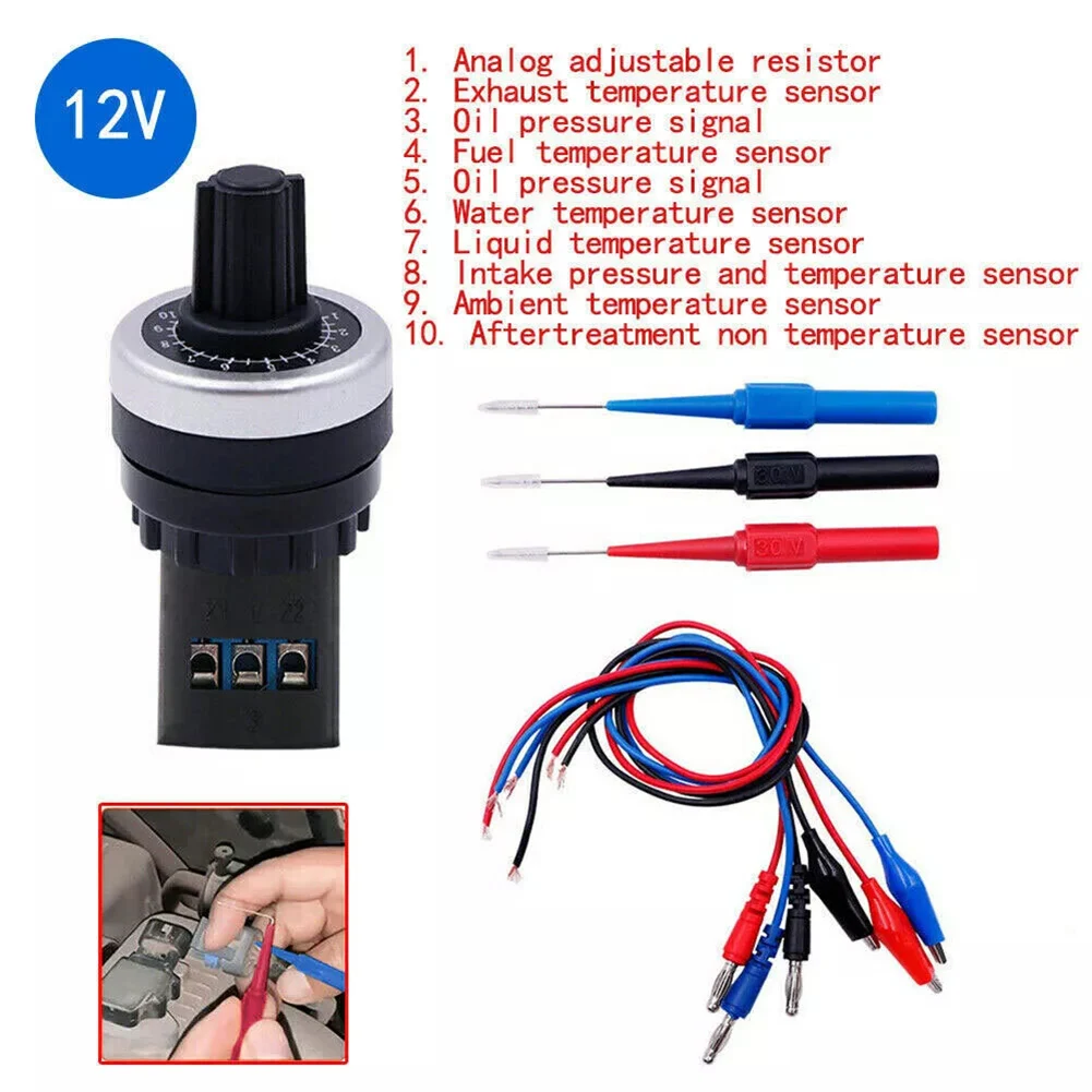 

Car Circuit Tester Sensor Signal Resistance Simulator Fuel Diagnostic Tool Auto Vehicle Signal Simulator