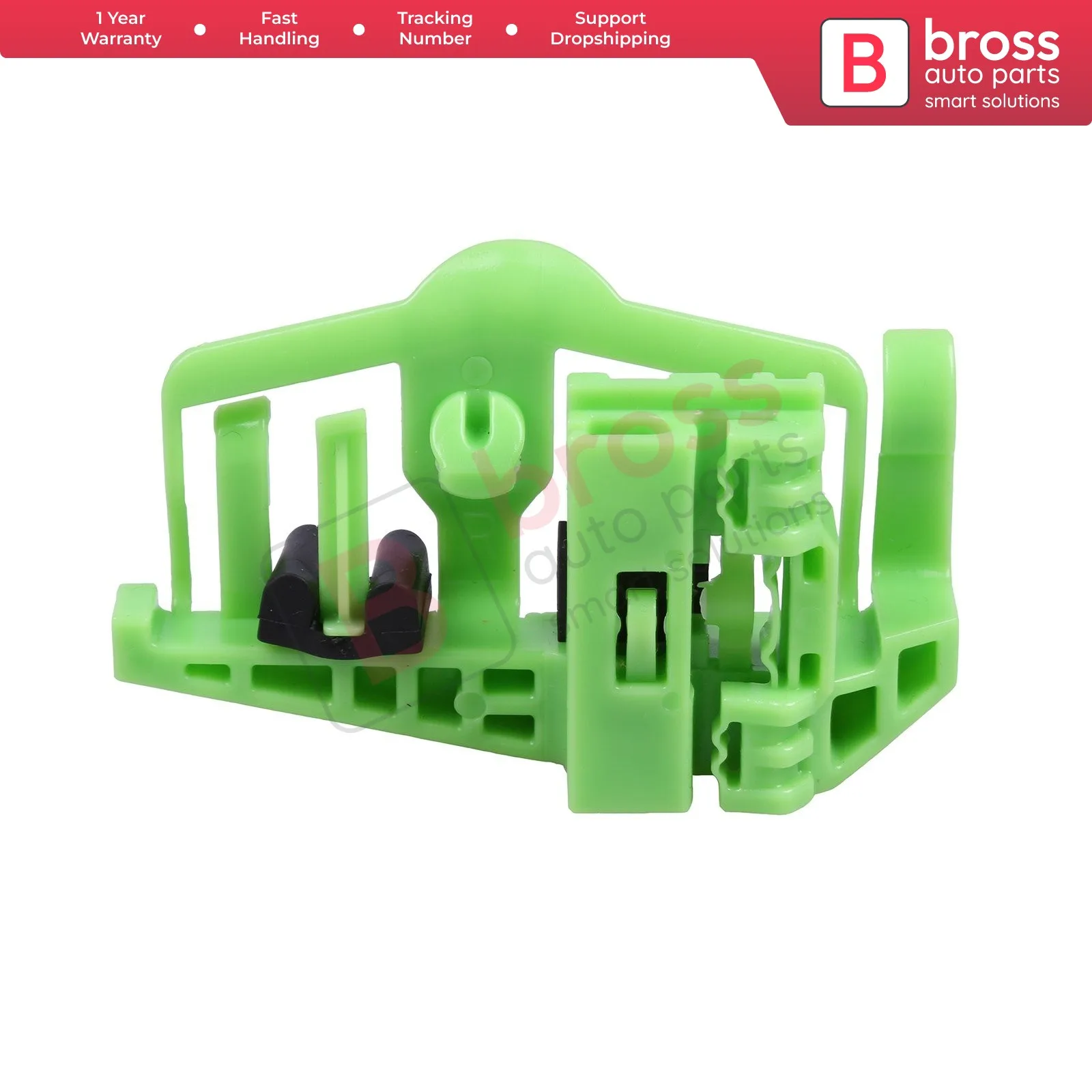 Bross Auto Parts BWR351 regulador de ventana eléctrica, Clip frontal derecho para BMW E46, compacto, verde, Hecho en Turquía, tienda superior