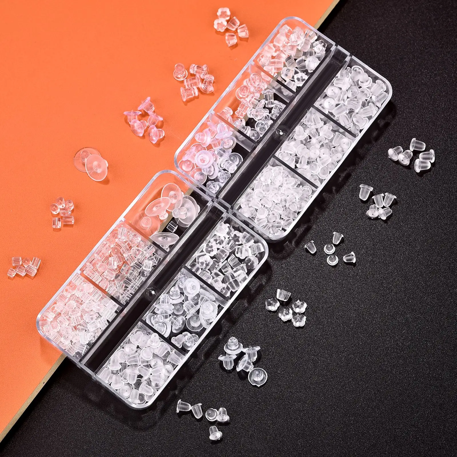 20-1000 قطعة لينة سيليكون المطاط القرط عودة السدادات ل قرط الاذن المرصع Findings بها بنفسك القرط النتائج اكسسوارات متعددة نمط الأذن التوصيل