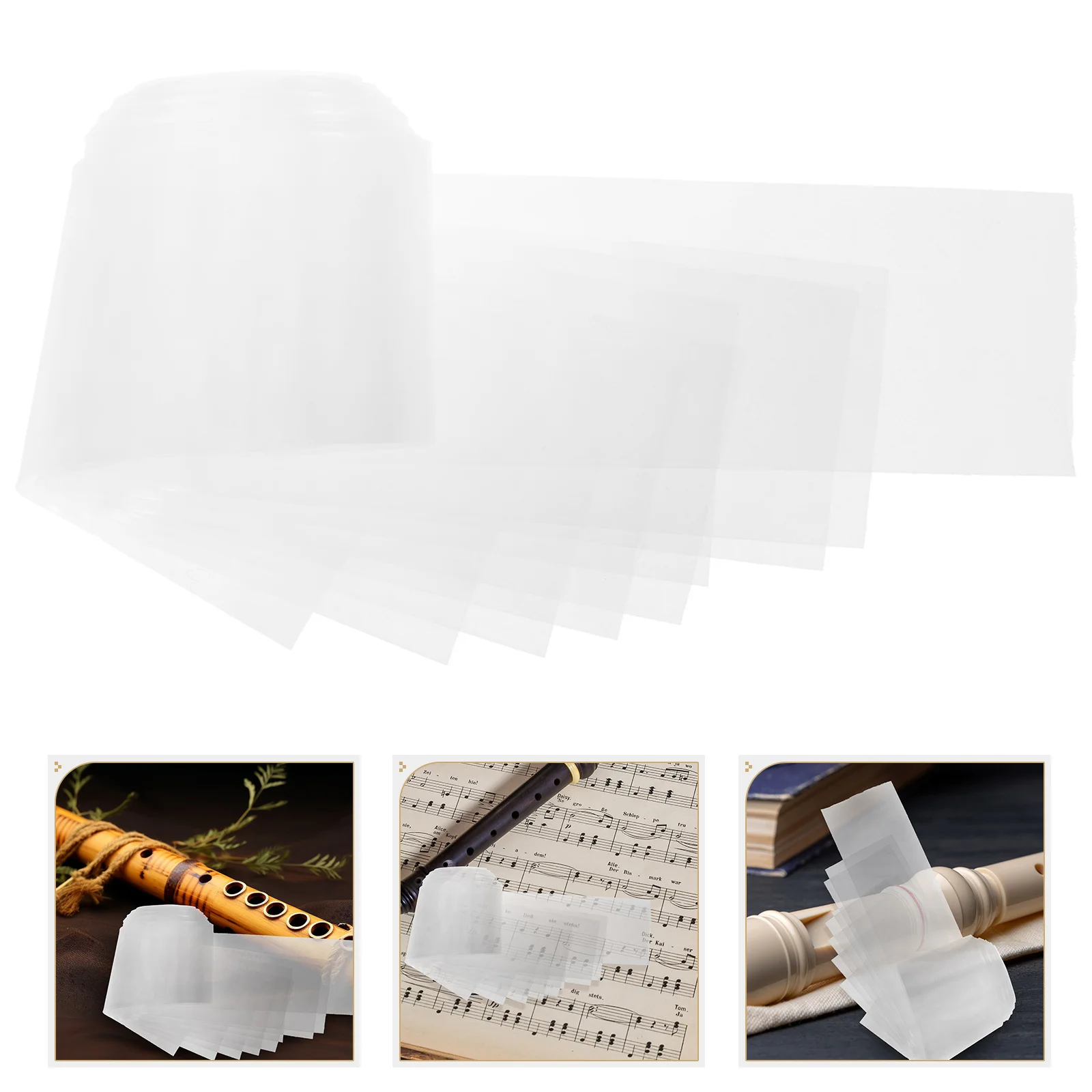 

10Pcs Flute Bag Plastic Vertical Bamboo Bamboo Flute Protector Storage Case Practical Simple Design