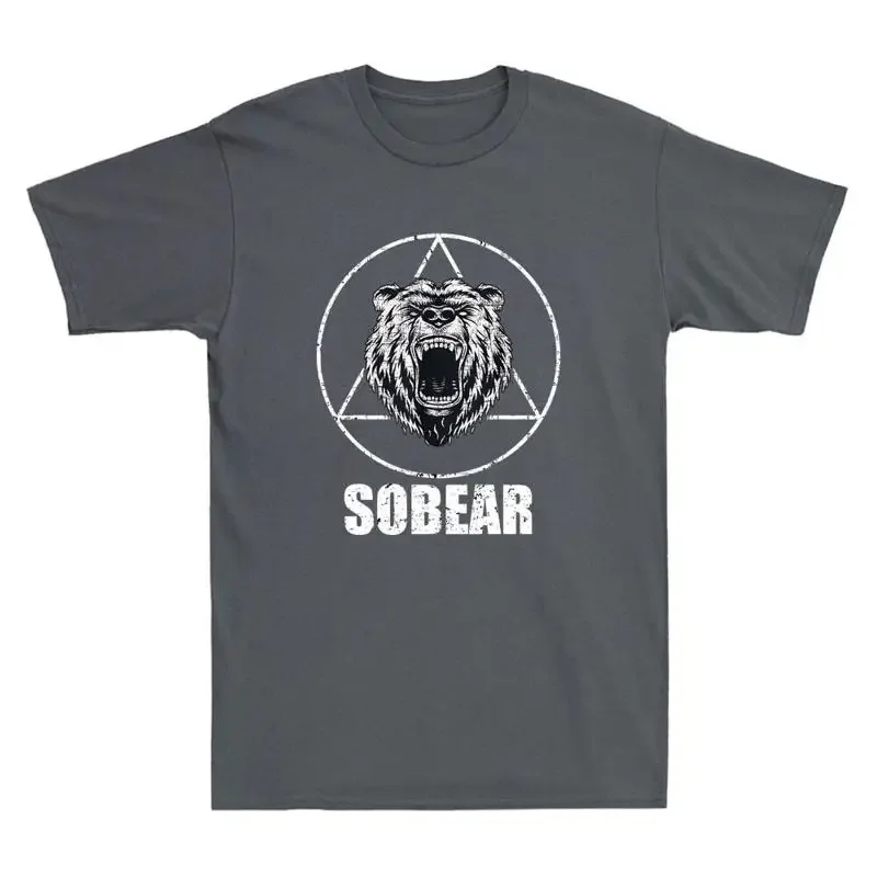 Sobear Anniversary Sober Aa Na Recovery Sobriety Retro Men T Shirt