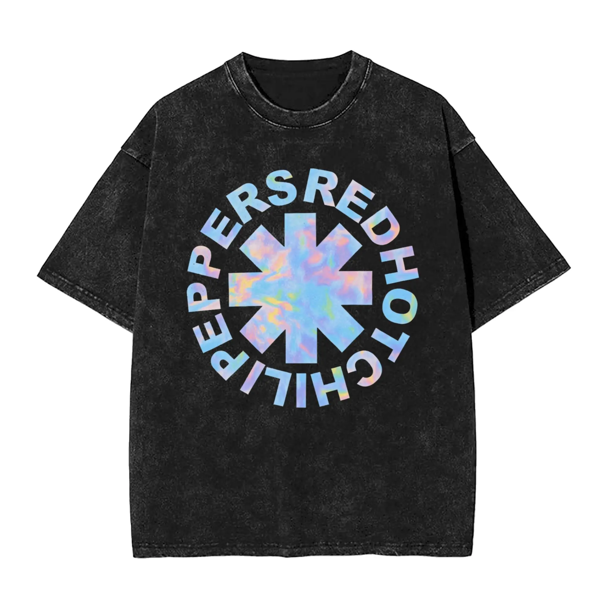 

Мужская футболка RHCP Snipaste 2026 с новым логотипом, винтажная, с эффектом потертости, с коротким рукавом, круглым вырезом, из чистого хлопка, для вечеринок