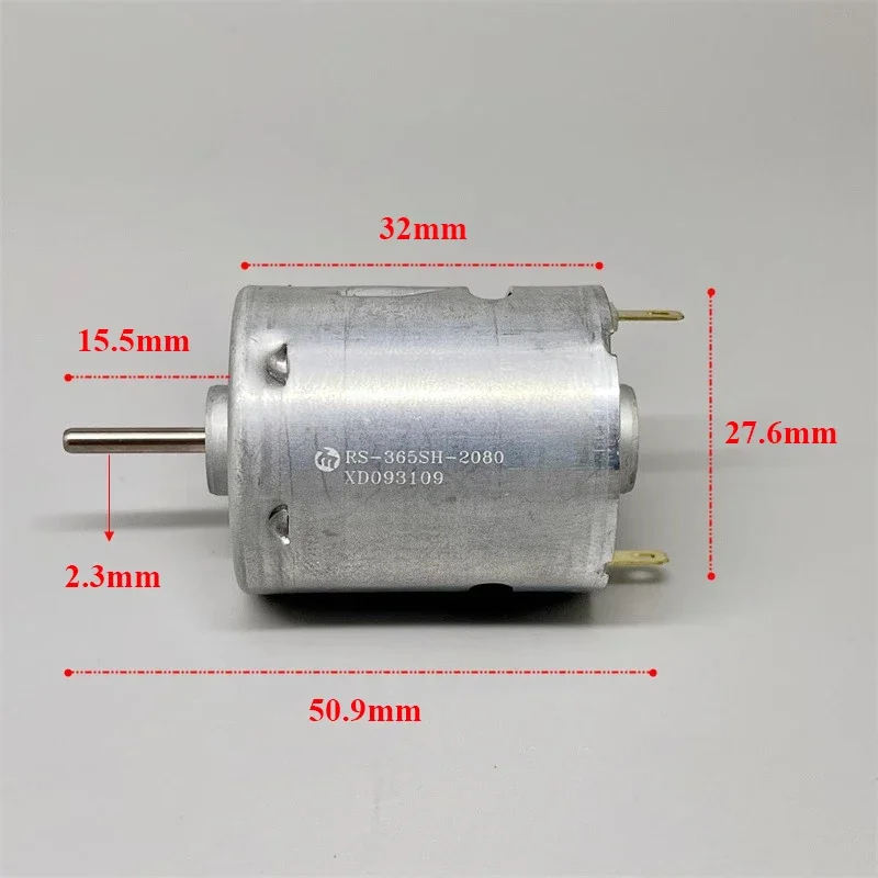 

MABUCHI RS-365SH-2080 Micro 365 Electric Motor DC 6V-20V 12V 18V 19800RPM High Speed Carbon Brush Mini 28mm Motor DIY Hair Drier