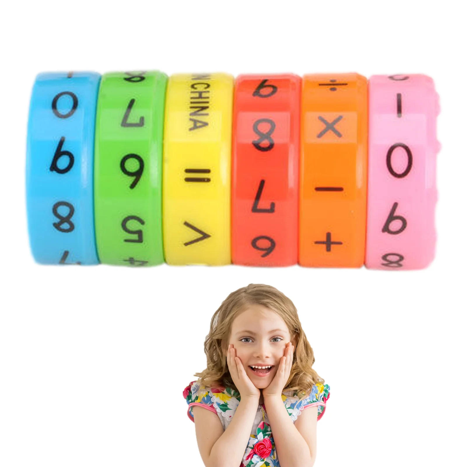 Juguetes de matemáticas Montessori ABS coloridos para niños, Juguetes Educativos de aprendizaje preescolar, rompecabezas de números para niños