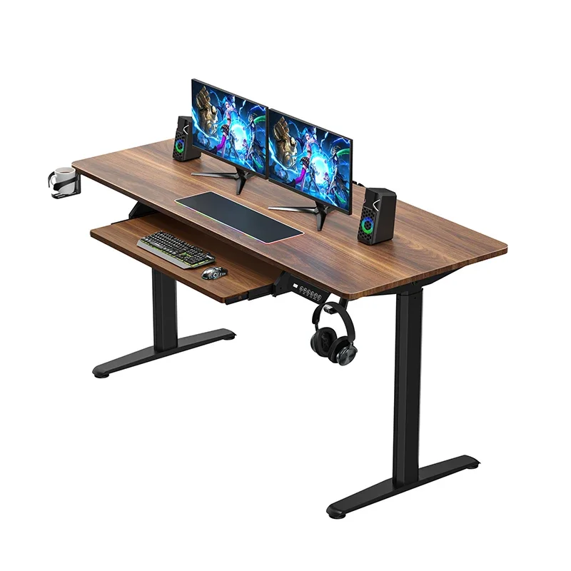 Factory Wholesale 4 Colors Gaming pc desk Good Quality computer racing table Black White extended gaming table for gamer