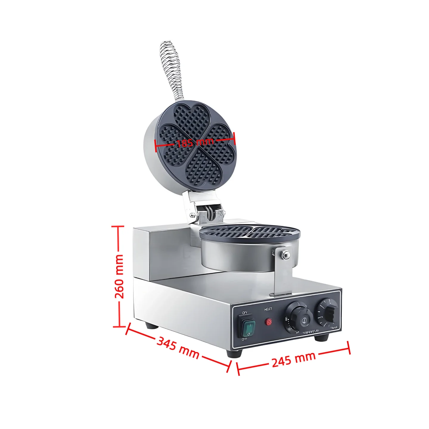 Food tools Commercial Beian Waffle Maker Heart-Shaped Bubble Waffle hine with Timer for Hotel Sandwich Snacks