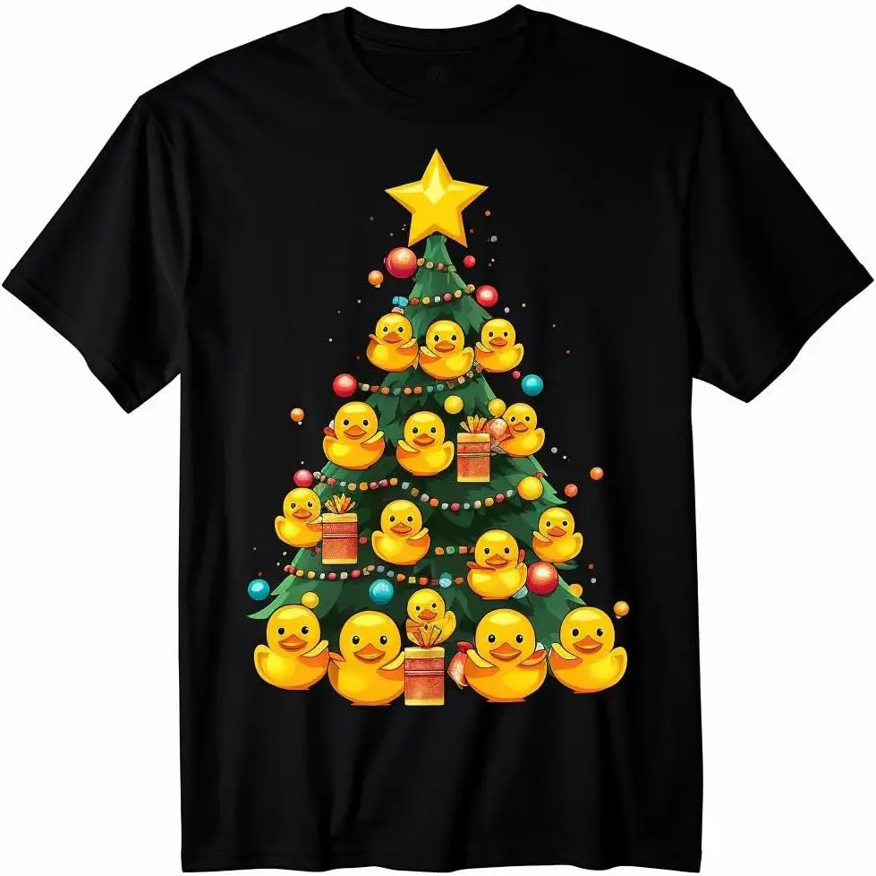 

Rubber Duck T-Shirt Funny Christmas Tree Gift Men's Tee