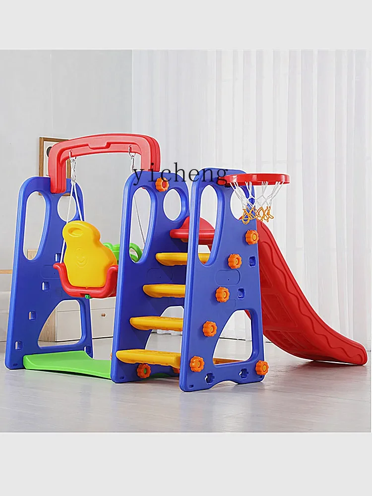Tqh Slide infantil multifuncional interno e externo brinquedos para bebês slide balanço parque de diversões familiar