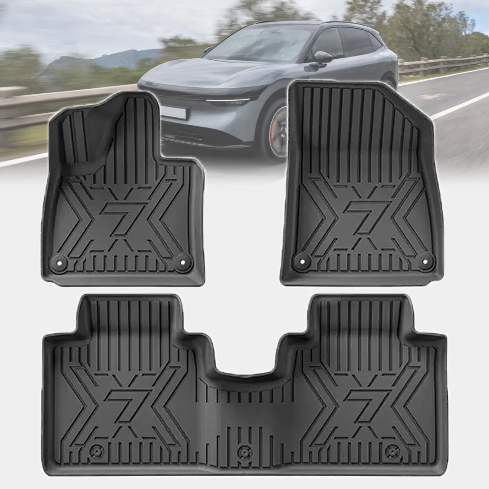 

for Zeekr 9X 2025 2026 Dustproof Easy Clean Car floor Mats TPE Material Non-Slip Interior Parts Accessories