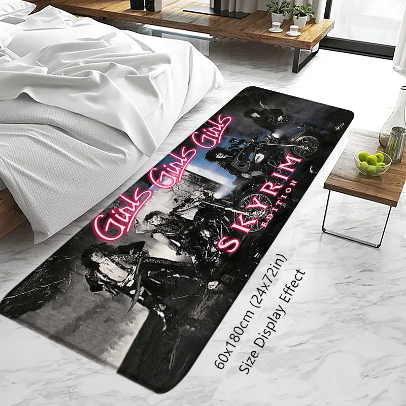 ممسحة الفانيلا الكلمة حصيرة M-Motley Crue داخلي القدم البساط دافئ السرير الحصير المطبخ الممر ماصة للماء السجاد شرفة ديكور #1