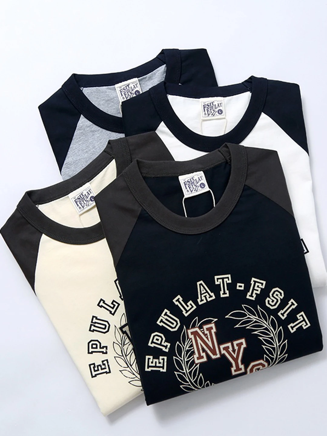 

Long Sve Cotton T-irt Comfortable round Ne Print Casual Sportswear for Men Breathable Soft Spring Autumn Faion Urban...