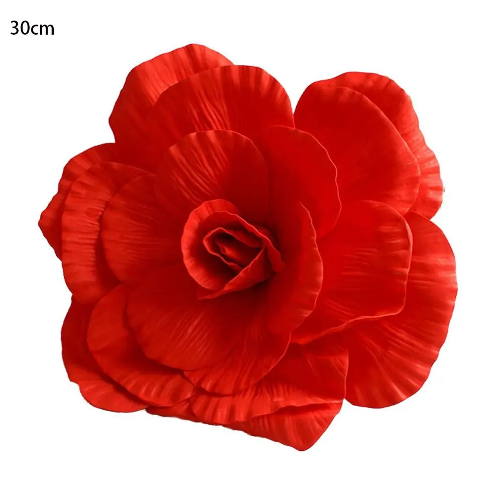 30CM Giant PE Foam Rose Simulation Flowers Branch Wedding Backdrop Decoration Peony Garden Wall Road Cited Stage Party Supply