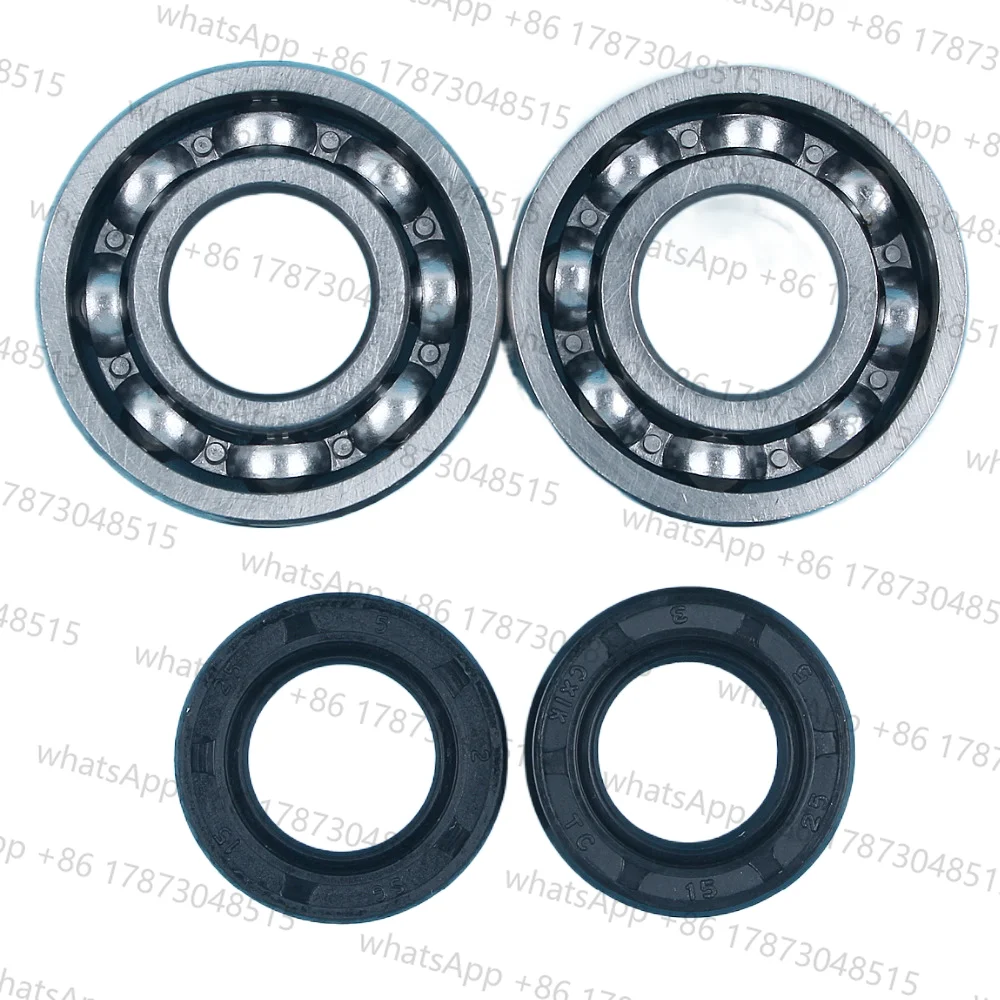2 x Rodamientos de manivela con kit de retenes de aceite para motosierras MS230 MS250 MS210 021 023 025 MS 230 250, piezas de repuesto