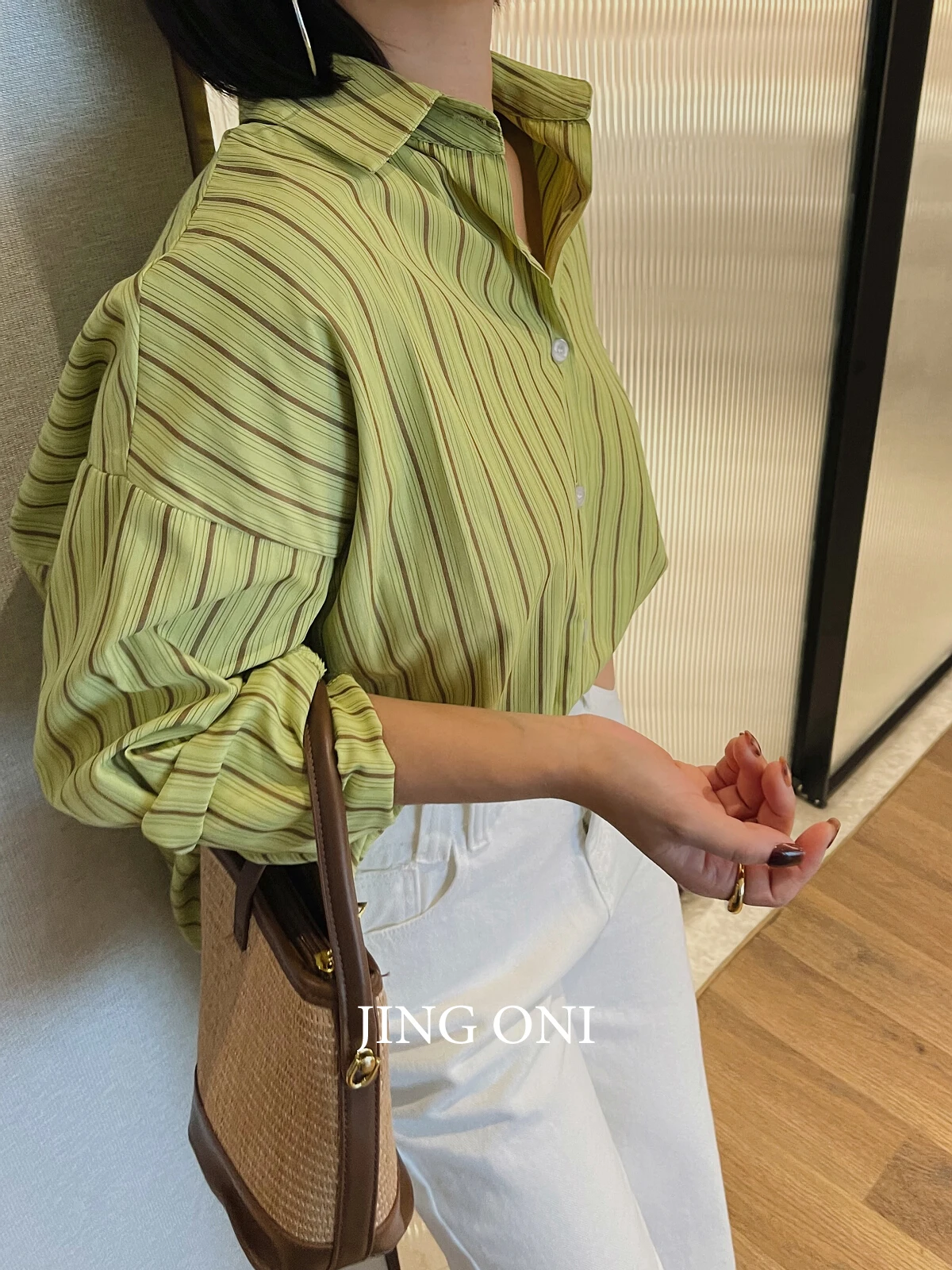 Shirts Blouses Spring Tops Stripe Y2K 2024 Women Clothing Korean Style Vintage Fashion Elegant Long Sleeve Luxury New Youthful