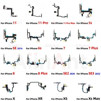 AiinAnt güç hacmi Buttos flaş işık güç Flex kablo iPhone 11 için Pro X XR Xs Max 5s SE 6s 7 8 artı SE 2 3 2020 2022