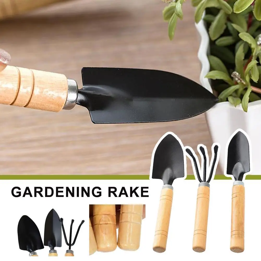 Three-piece Set Of Gardening Tools Flower Rake Vegetable Planting Succulent Small Shovel Tool Small Spade Potting Supplies