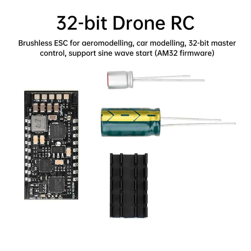

3-6S AM32 ESC V2.5 75A Бесщеточный ESC Самолет BEC 32-битный Дрон RC FPV Модель Самолета Главный модуль управления