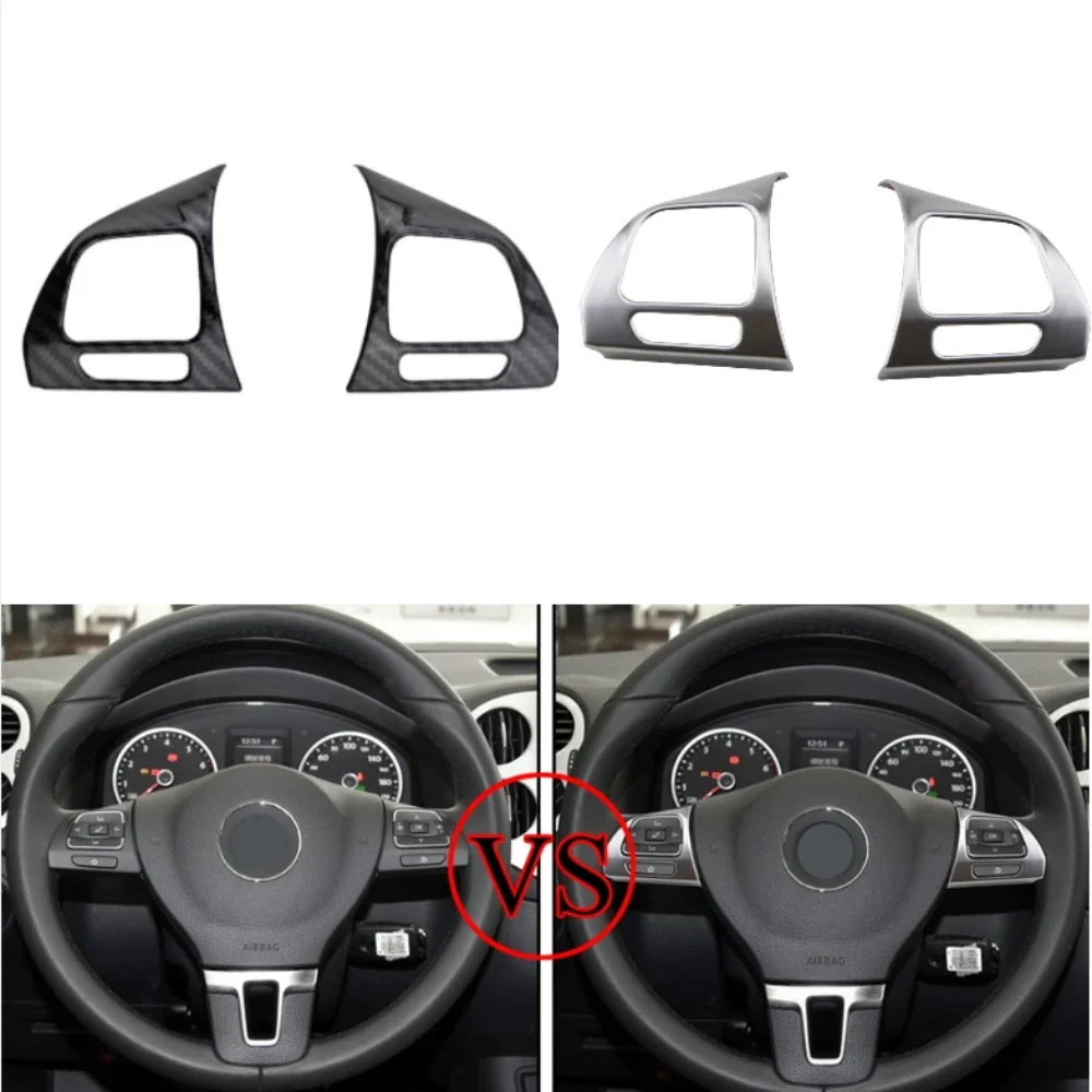 Chrome Steering Wheel Trim Cover for Volkswagen Vw Golf Mk6 Passat B7 Cc Eos Tiguan Jetta Touran Sharan Caddy Sticker