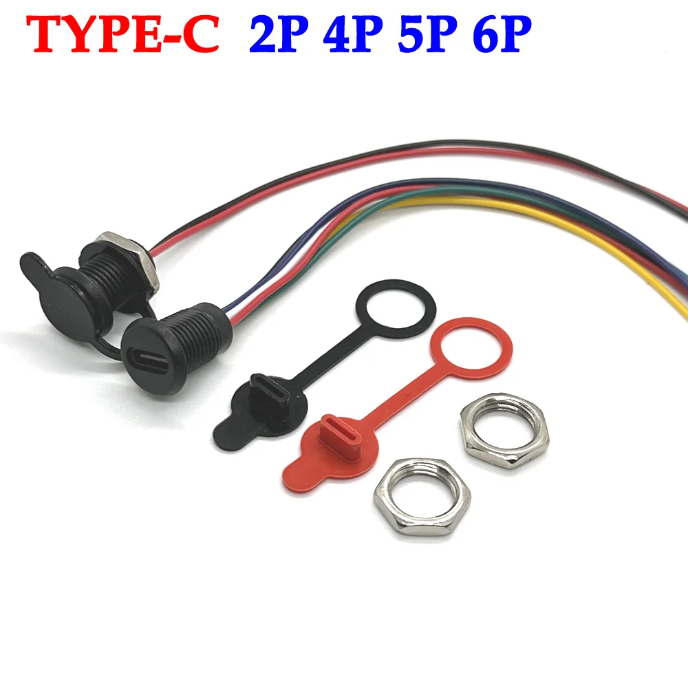 

Водонепроницаемые разъемы USB Type-C LAJQTAO 2P-6P