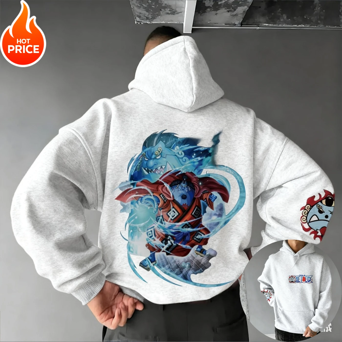 

Anime ONE PIECE Jinbe Harajuku Anime Streetwear Winter Oversized Hoodie Vintage Men Women Long Sleeve Hooded Sweater Top Y2k