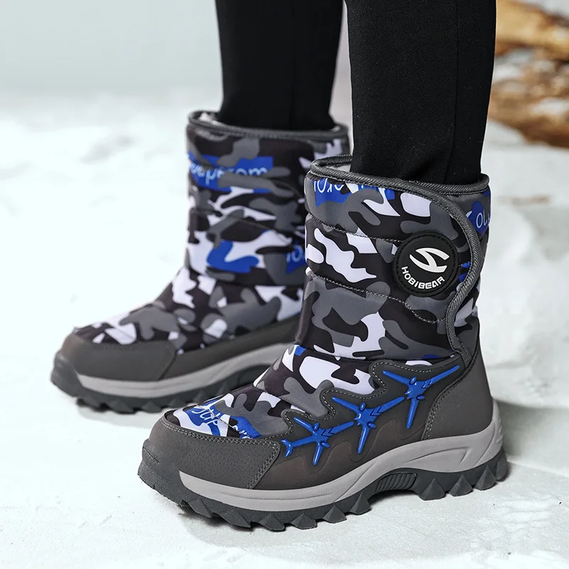 Cold Resistance -30℃ Boys & Girls Snow Boots Waterproof Outdoor Baby Kids Sports Casual Winter Children Shoes Size 28-39