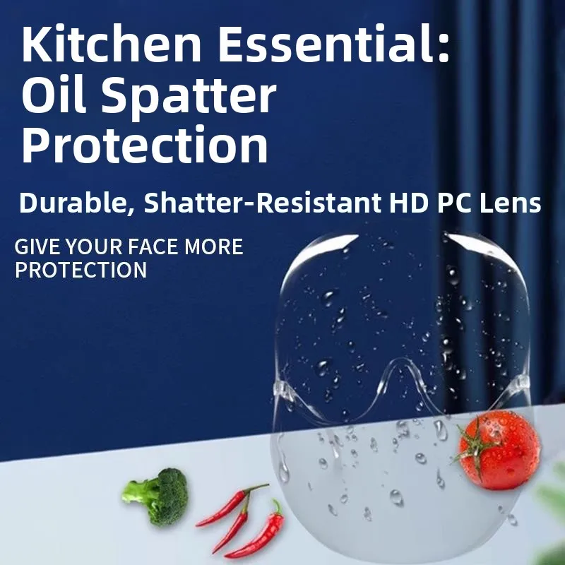 Full-Face Kitchen Cooking Mask Oil-Spatter Proof Oil-Vapor Proof Cooking Guard Face Protection Special-Purpose Protective Hood