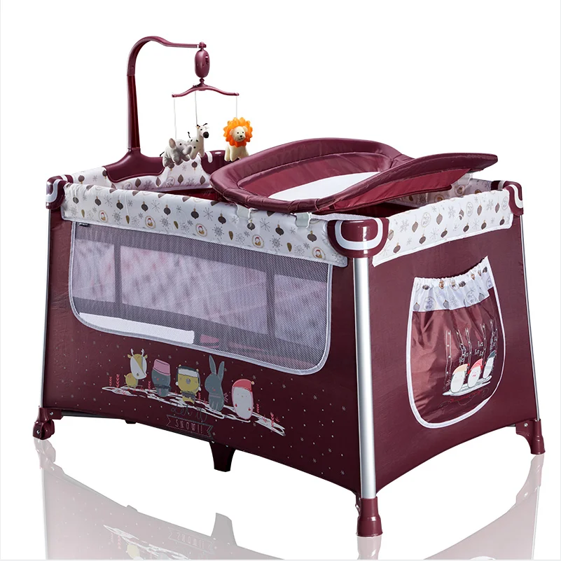 Classico pieghevole a buon mercato mobile multifunzione lettino playpen Playard